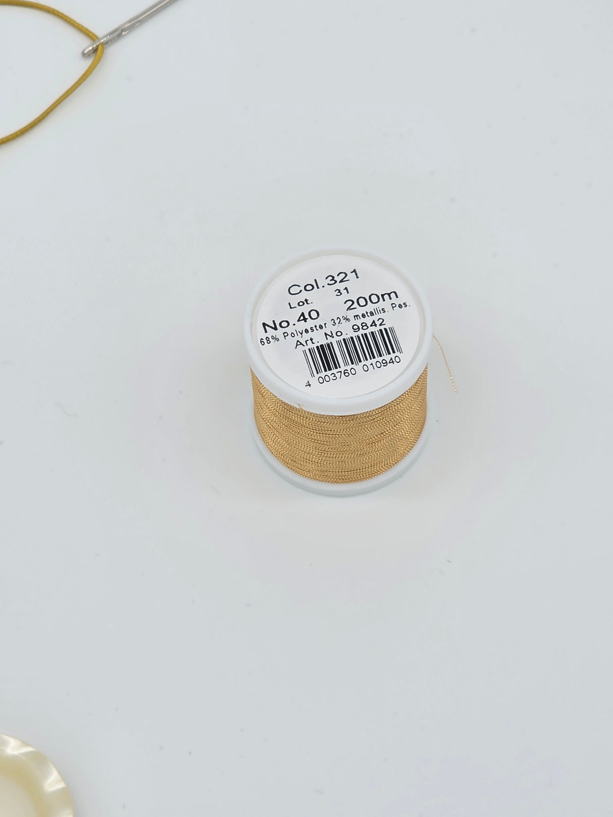 Madeira Metallized Embroidery Thread col. 321
