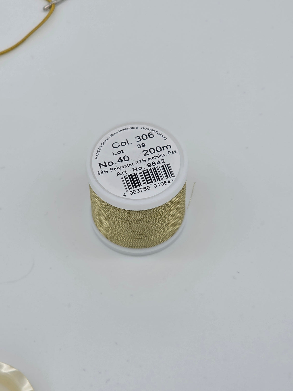Madeira Metallized Embroidery Thread col. 306