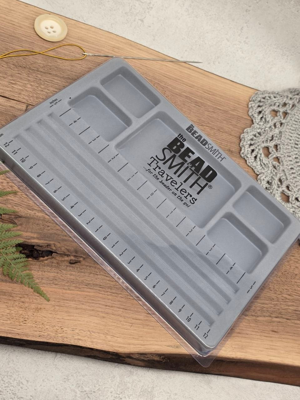 The BeadSmith® Mini Travel Bead Design Board with Removable Cover – Grey