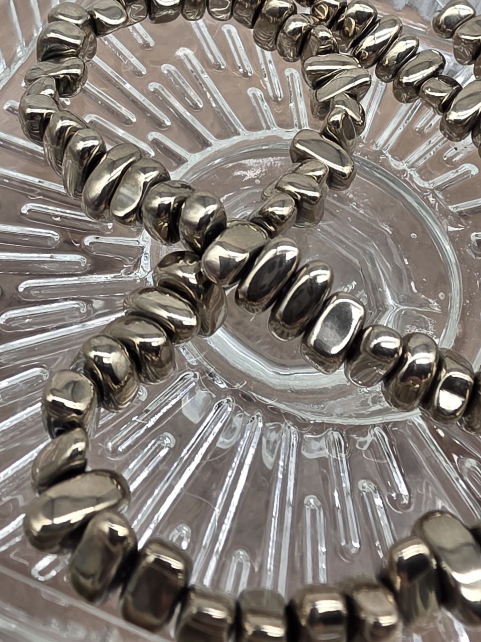 Natural Hematite Irregular Nugget Beads 10 mm - Gilded Ash