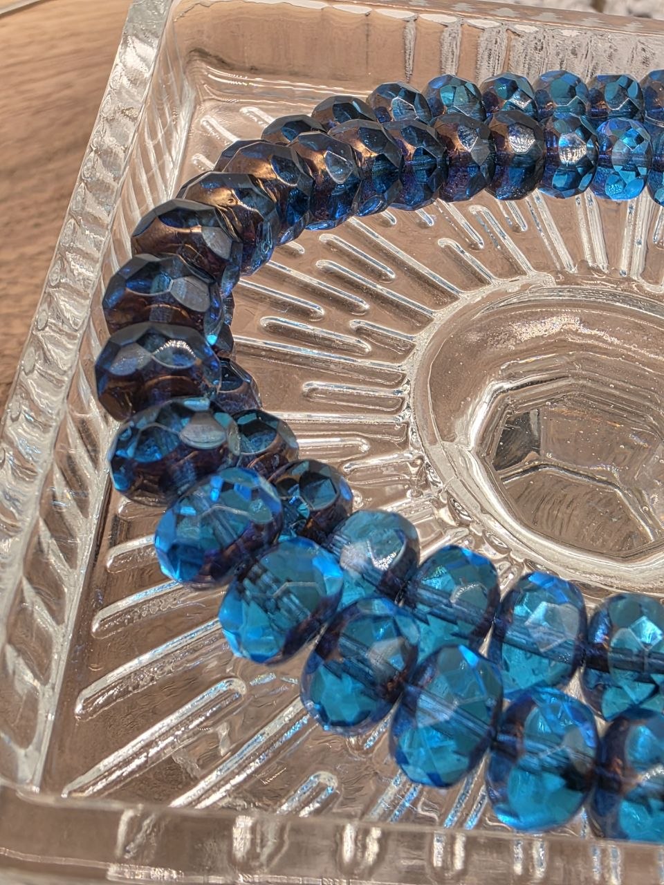 Czech Glass Faceted Rondelle Beads – Abyssal Tide