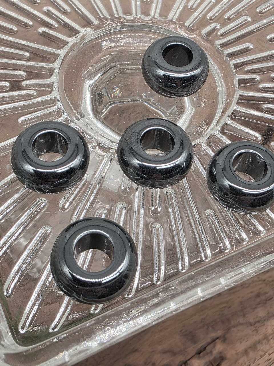 Natural Hematite Donut Beads – Spellsteel