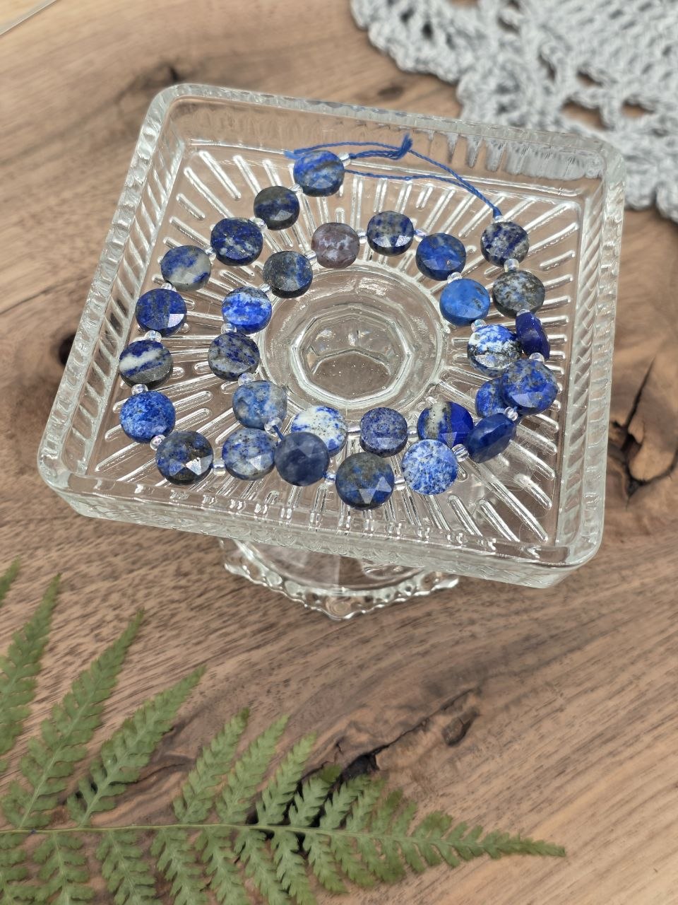 Natural Lapis Lazuli Faceted Coin Beads 10×5 mm