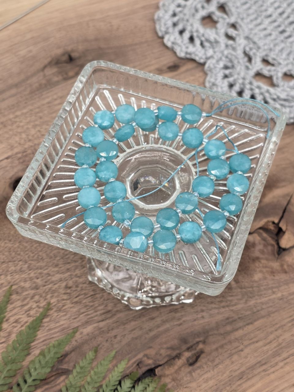 Natural Amazonite Faceted Coin Beads 10×5 mm