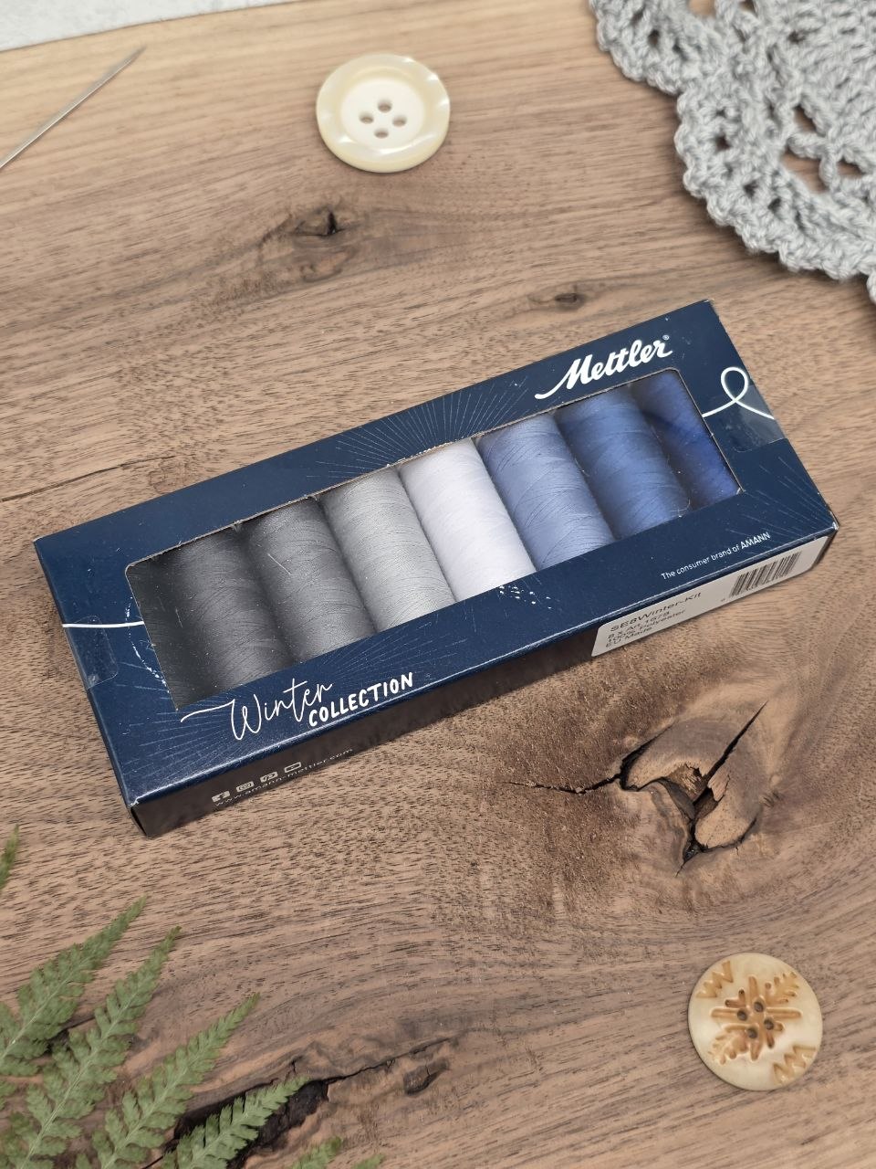 Mettler SERALON Winter Thread Set – 8 × 200 m
