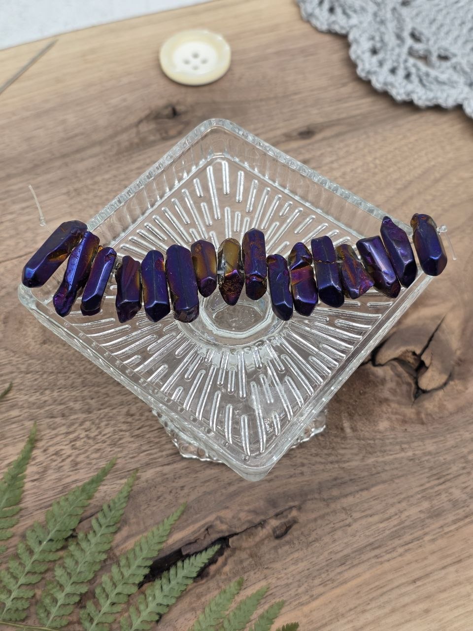 Titanium Coated Quartz Crystal Points – Nightspell – 13–42 mm – 16 pcs