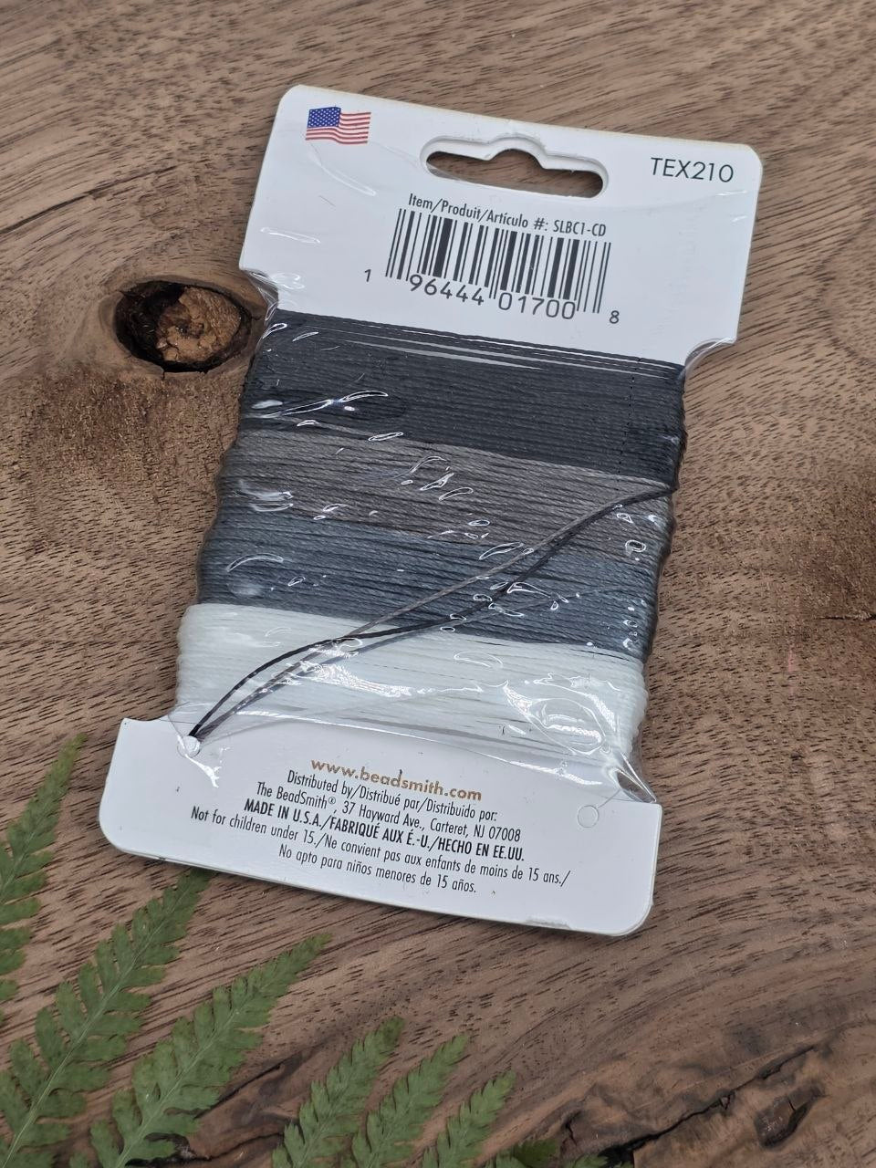 The Beadsmith S-Lon Bead Cord TEX210 – Raven Wing, Storm Slate, Silver Mist & Moonlight – 4 × 9.1 m