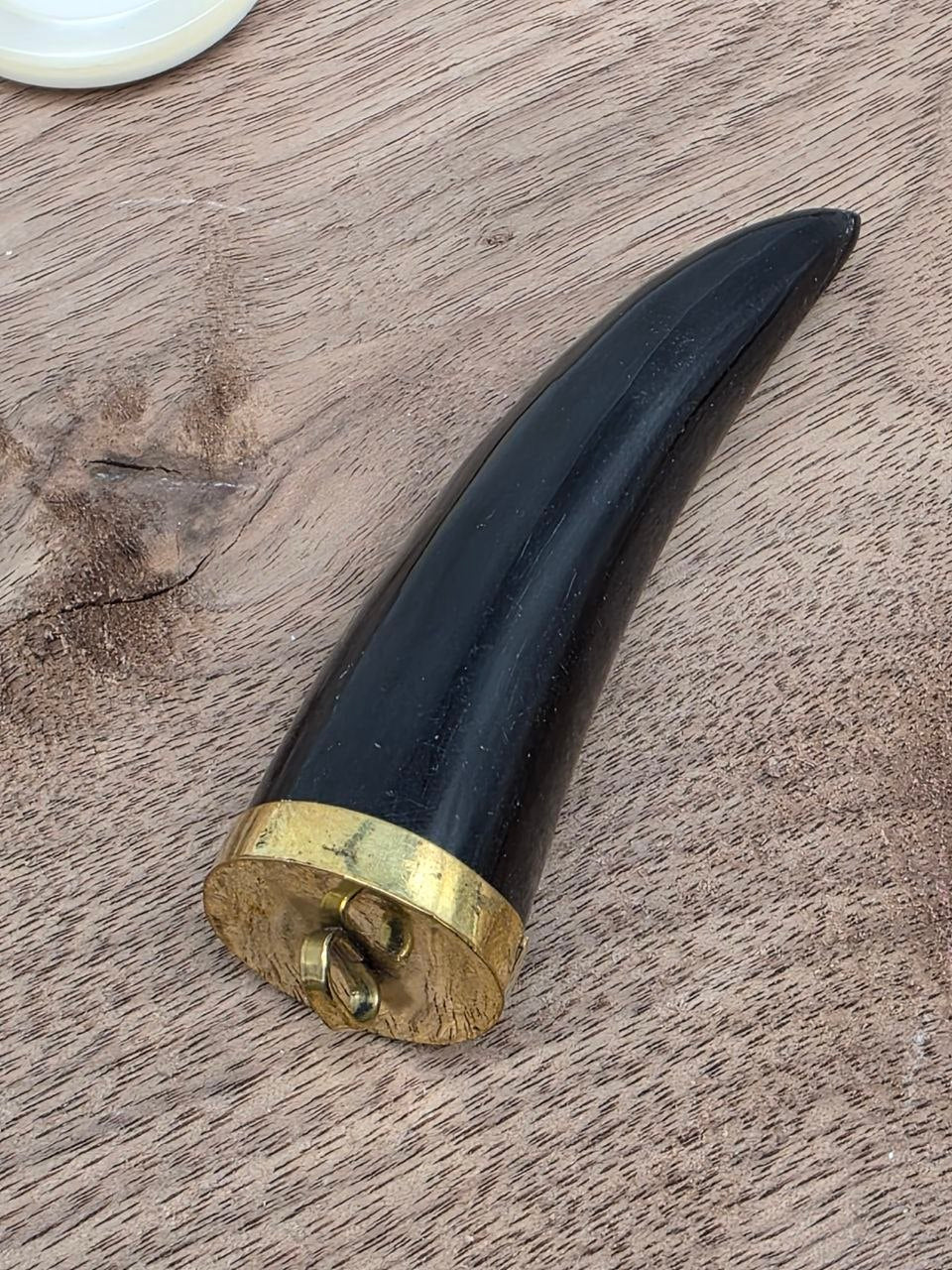 Large Black Horn Pendant – 8 cm