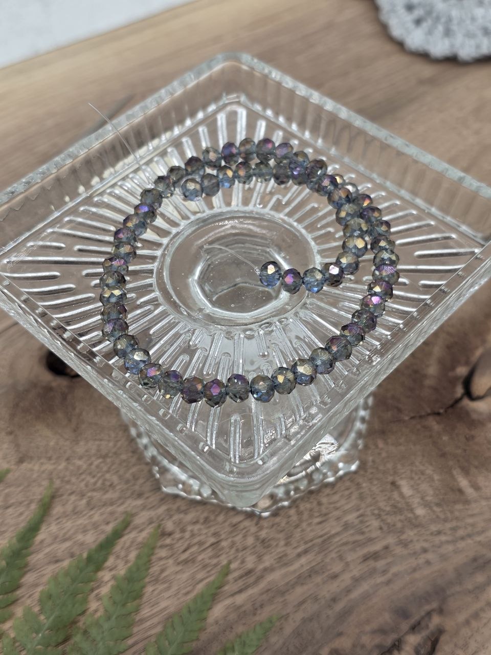 Moon Hex – Faceted Glass Beads 6 mm (60 pcs)