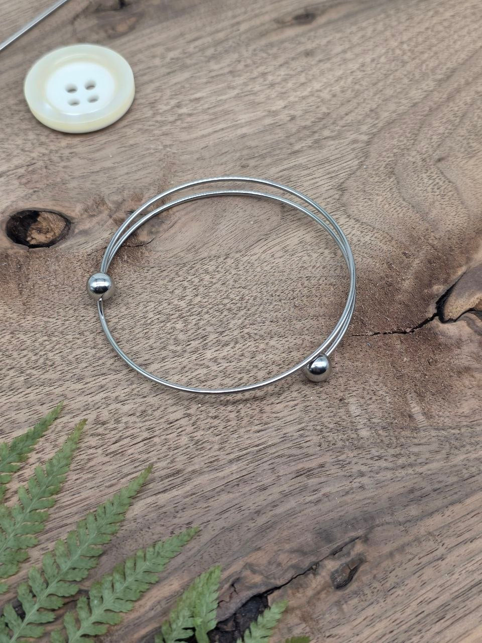 Steel Stainless Steel Open Bracelet Bases – 70 mm