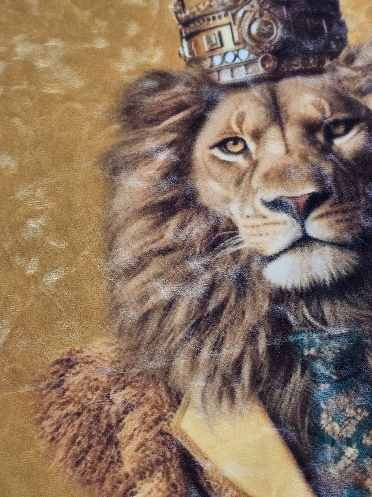 Velvet Sew-on Applique Lion