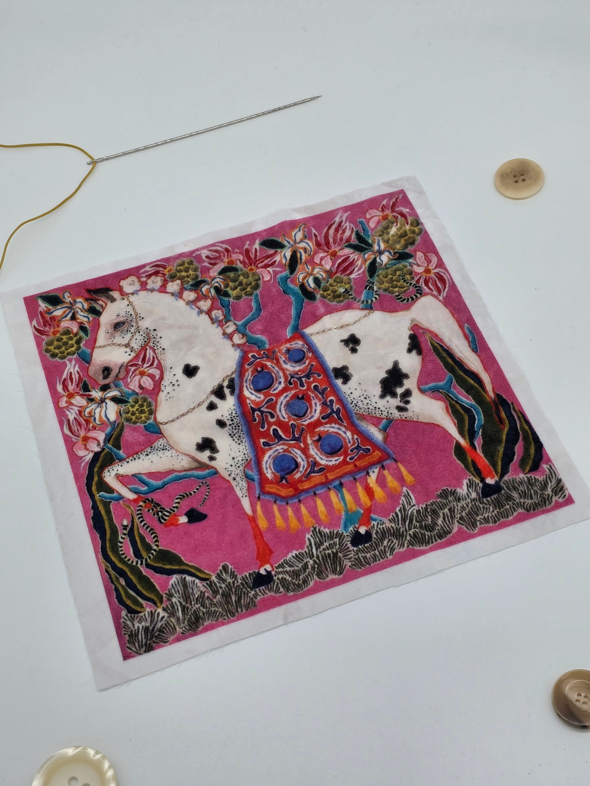 Velvet Sew-on Applique Horse