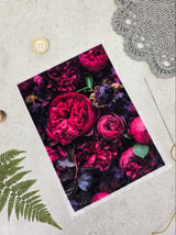 Velvet Sew-on Applique Peonies