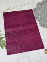 Genuine Leather Sheet “Caiman” – A4 Size, Purple
