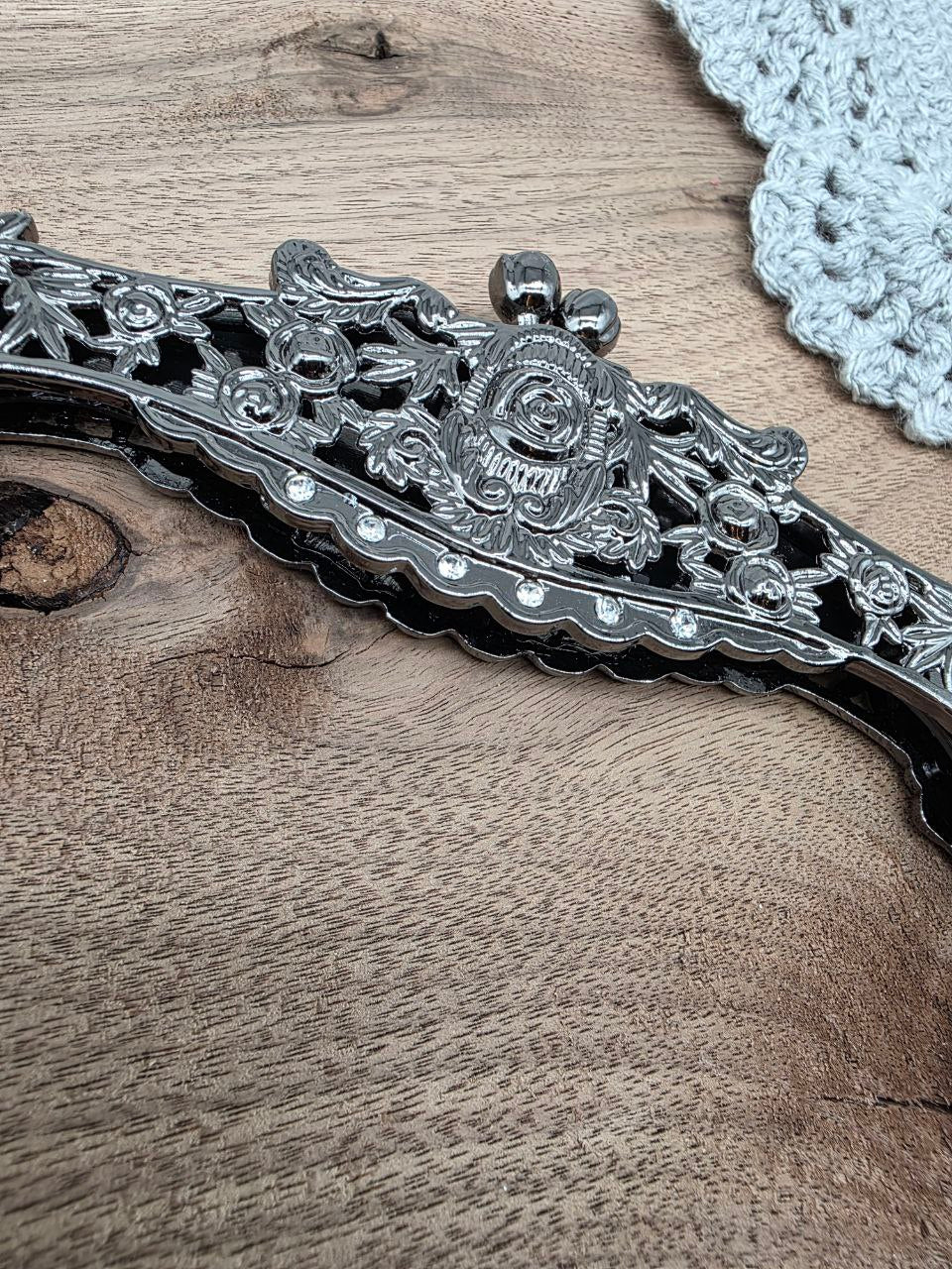 Vintage Black Metal Bag Frame Clasp