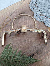Decorative Gold Metal Bag Frame with Handle