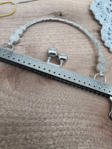 Silver Metal Bag Frame Clasp