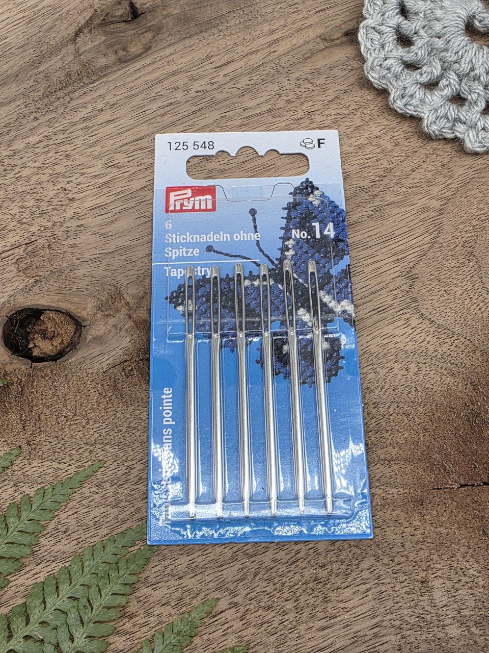 Prym Tapestry Needles No. 14 – Blunt Tip Needles for Embroidery & Needlepoint | 6 Pieces