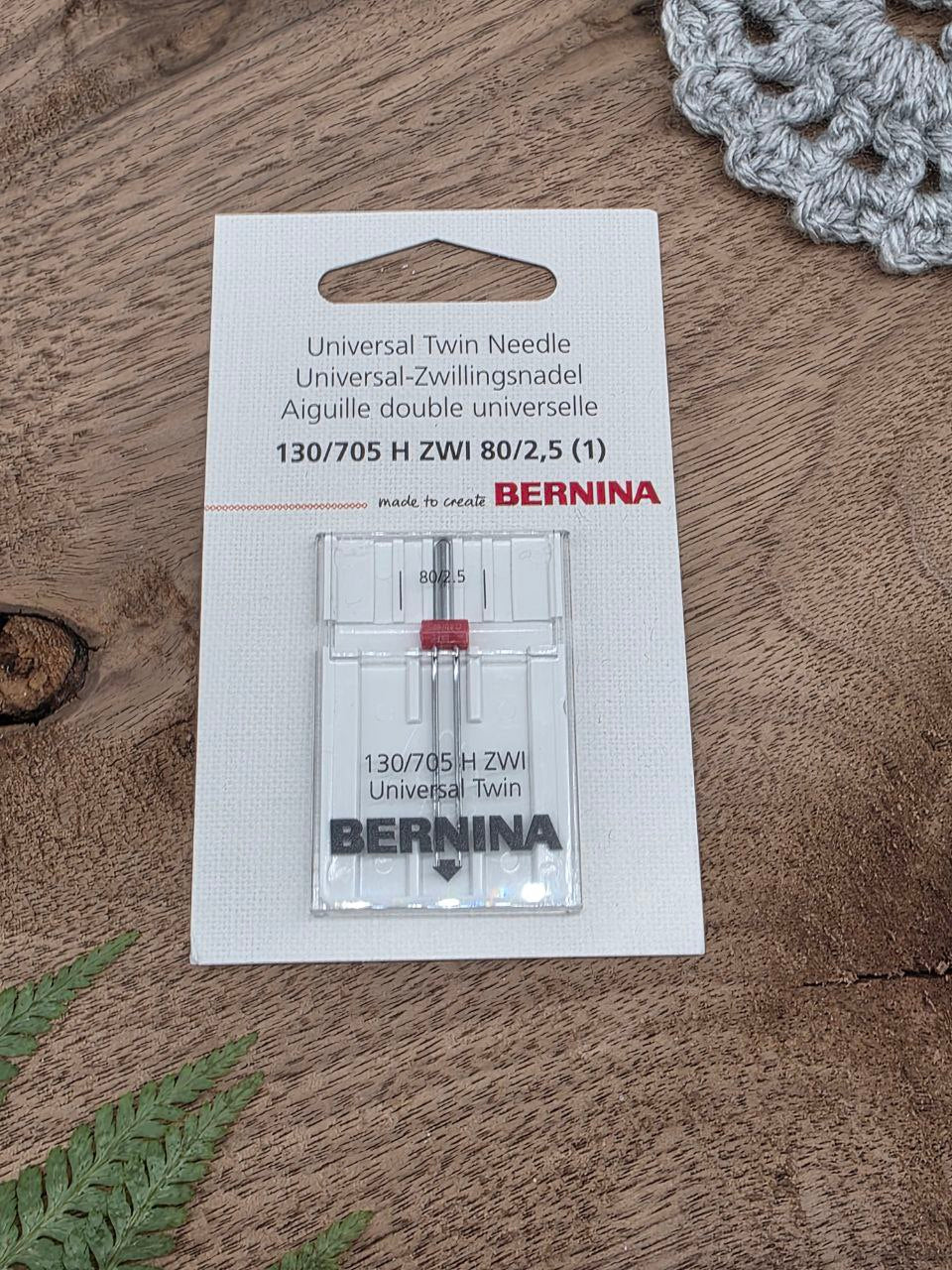 Bernina Universal Twin Needle 130/705 H ZWI 80/2.5 – Double Needle for Decorative Stitching