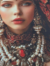 Velvet Art Patch 19 × 28 cm – Ethnic Queen Decorative Applique