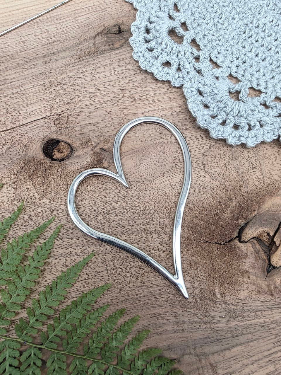 Heart Statement Charm Siver