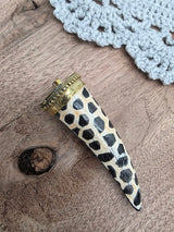 Large Leopard Horn Pendant – 10 cm