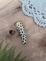 Large Leopard Horn Pendant – 10 cm