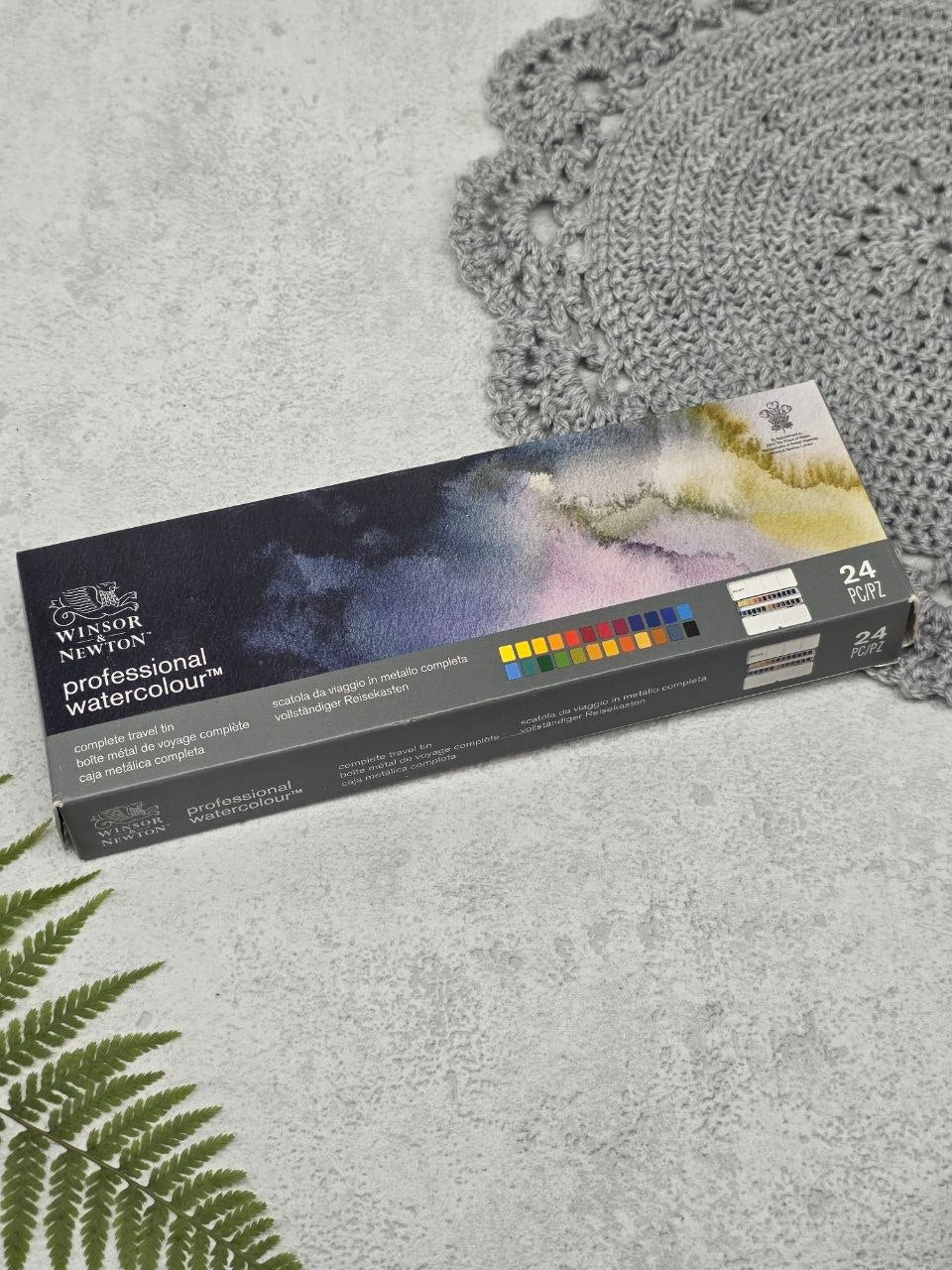 Winsor & Newton — Professional Water Colour Complete Travel Tin Set (24 Half Pans)