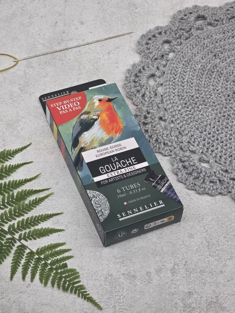 Sennelier — La Gouache Extra-Fine Set “European Robin” (6 Tubes)