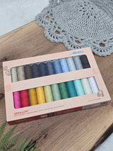 Mettler SERALON Universal Sewing Thread Set – 20 Colours × 100 m