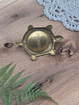 Italian Brass Pin Cushion Turtle – 10.5 × 7.5 × 4 cm