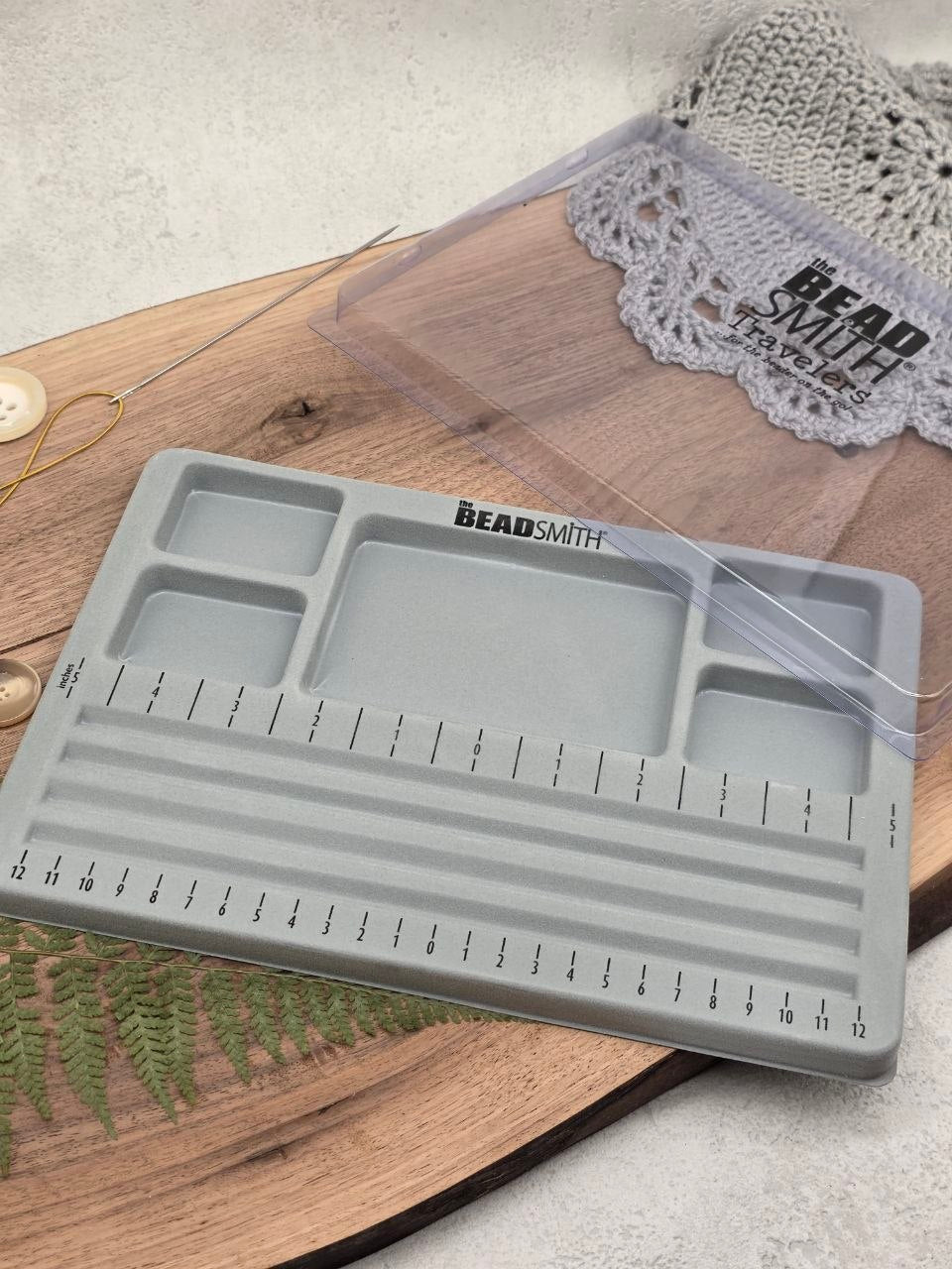 The BeadSmith® Mini Travel Bead Design Board with Removable Cover – Grey