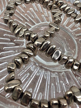 Natural Hematite Irregular Nugget Beads 10 mm - Gilded Ash