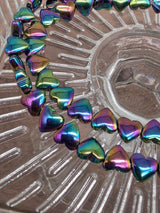 Natural Hematite Heart Beads 6 mm – Arcane