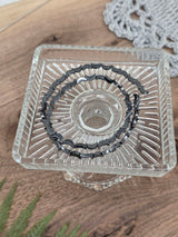 Natural Hematite Crescent Beads 8 mm –  Obsidian Veil – Approx. 50 pcs