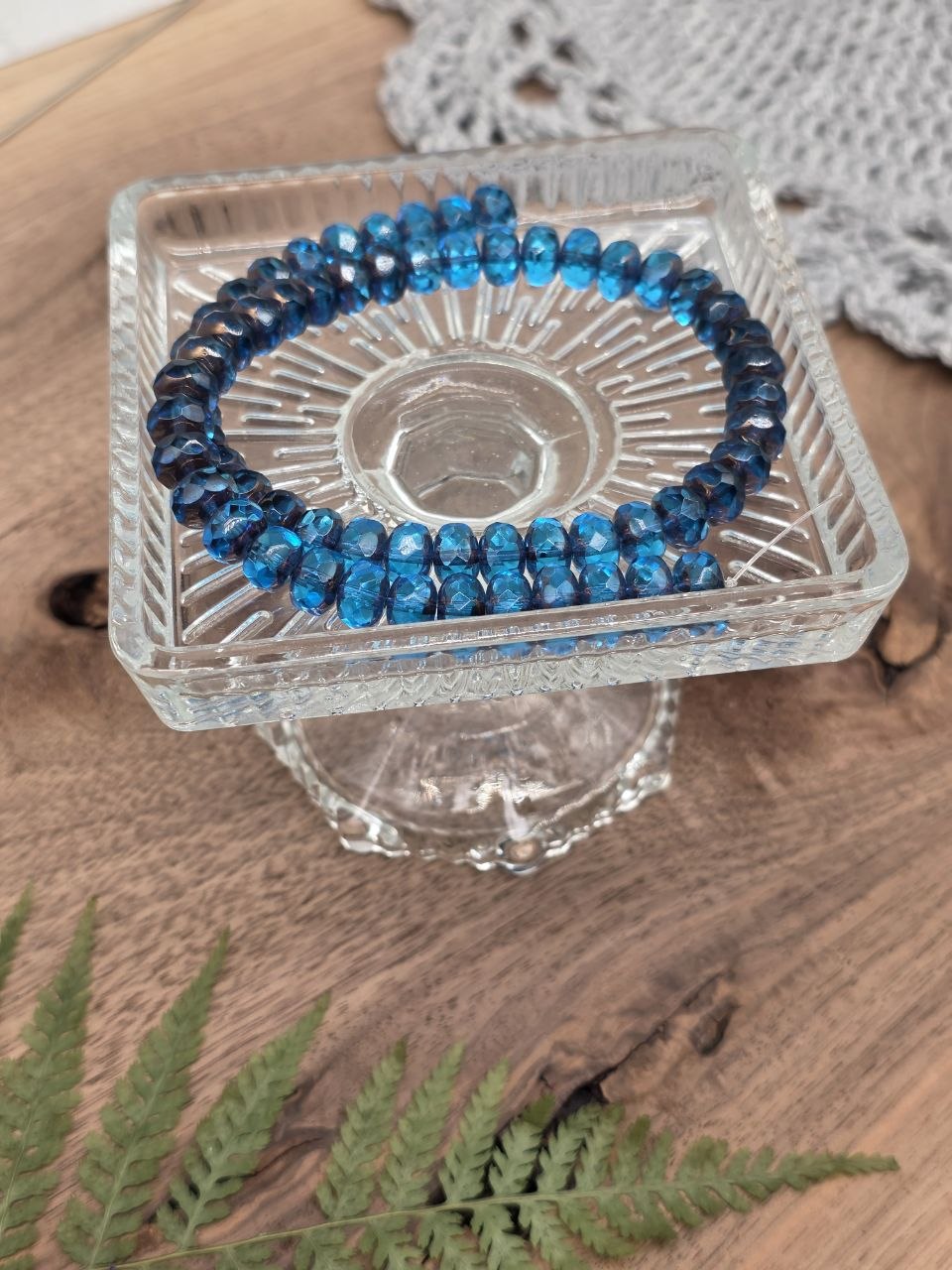 Czech Glass Faceted Rondelle Beads – Abyssal Tide