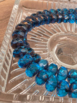 Czech Glass Faceted Rondelle Beads – Abyssal Tide