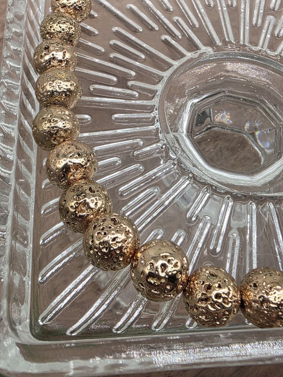 Natural Lava Beads – Molten Gold