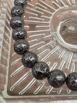 Natural Lava Beads – Obsidian Steel
