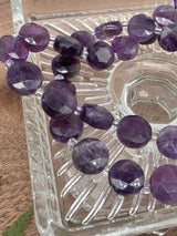 Natural Amethyst Faceted Coin Beads – Twilight Amethyst
