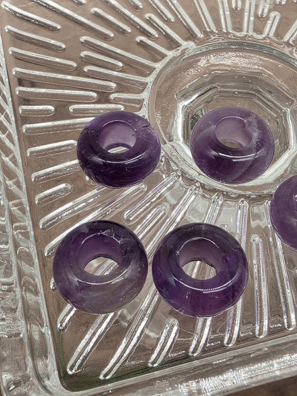 Natural Amethyst Donut Beads – Twilight Amethyst
