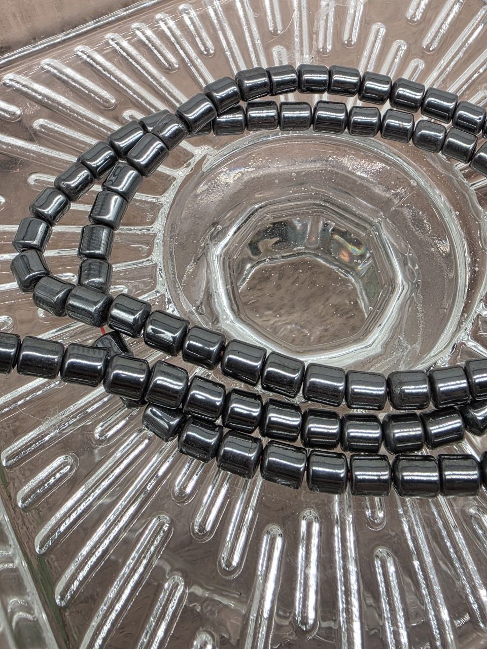 Natural Hematite Barrel Beads – Spellsteel