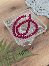 Faceted Glass Rondelle Beads 8 mm – Ruby Red
