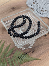 Faceted Glass Rondelle Beads 8 mm – Jet Black