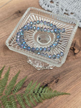 Faceted Glass Rondelle Beads 8 mm – Midnight AB