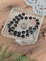 Natural Black Obsidian Faceted Coin Beads 10×5 mm