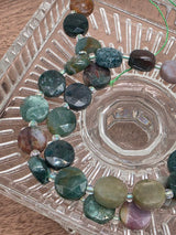 Natural Multicolor Jasper Faceted Coin Beads 10×5 mm