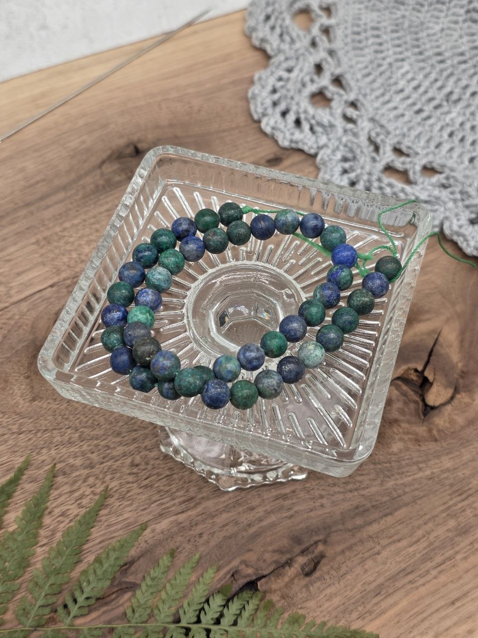 Natural Azurite Malachite Beads 8 mm
