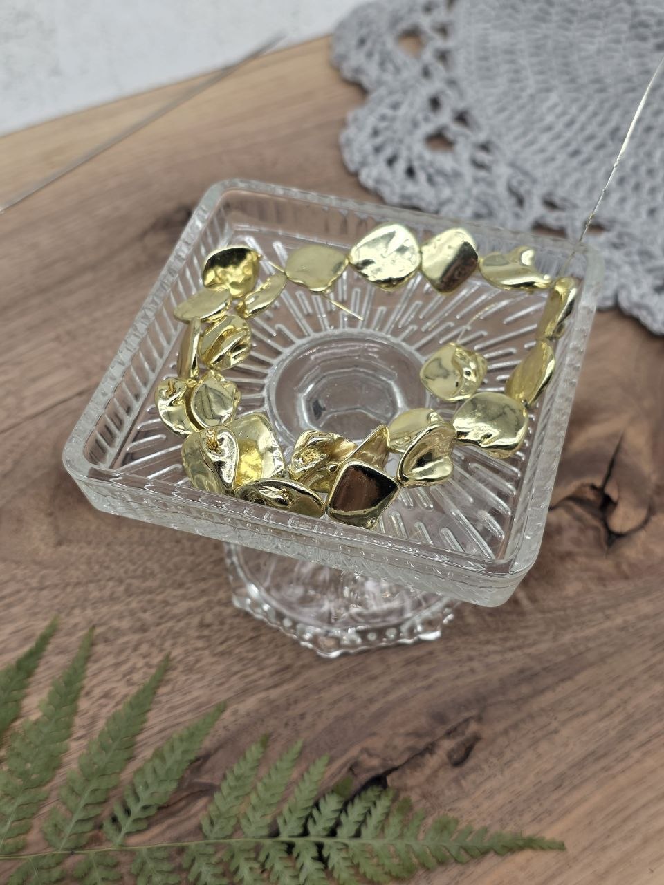 Gold Electroplated Shell Freeform Beads