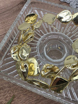 Gold Electroplated Shell Freeform Beads